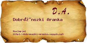 Dobránszki Aranka névjegykártya